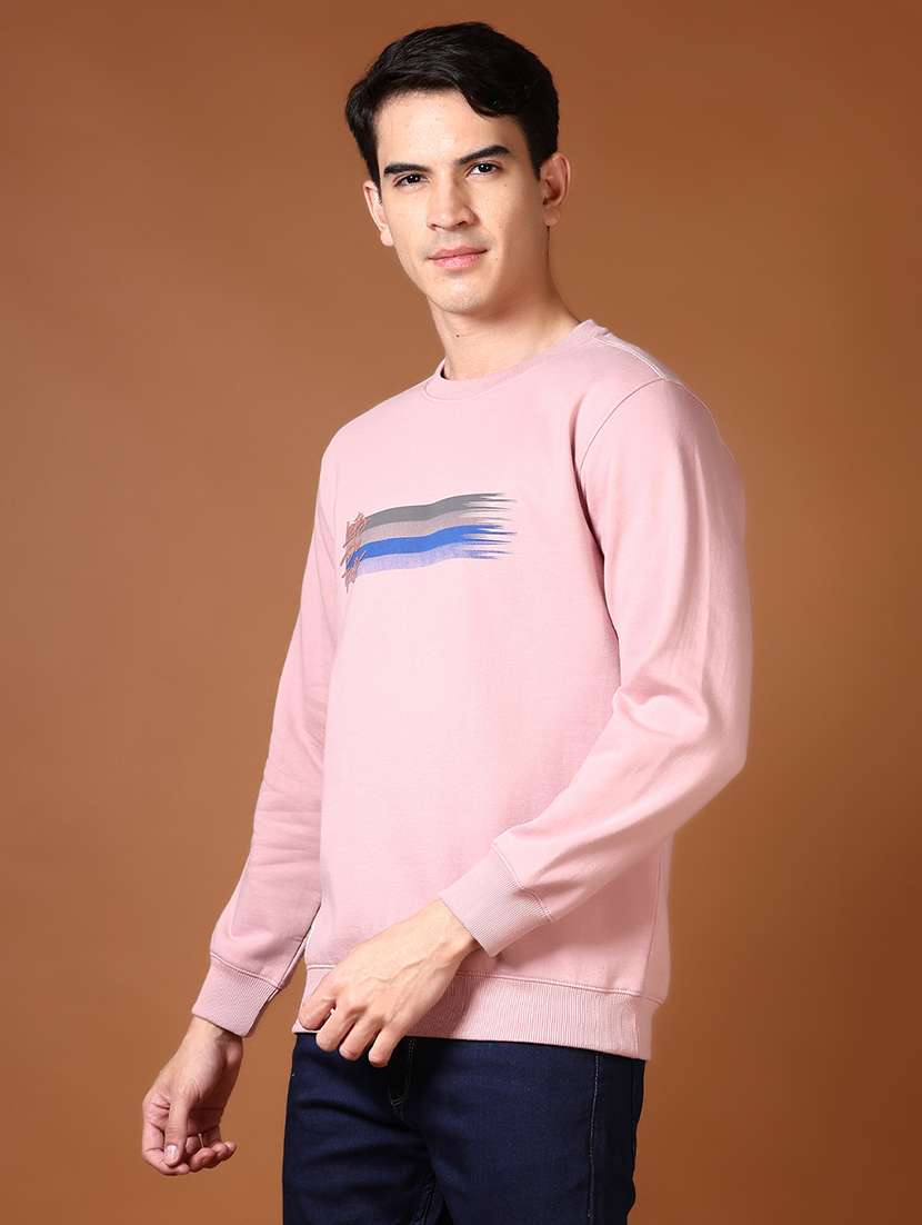 men long sleeves chest print sweatshirt - 21661116 -  Standard Image - 2