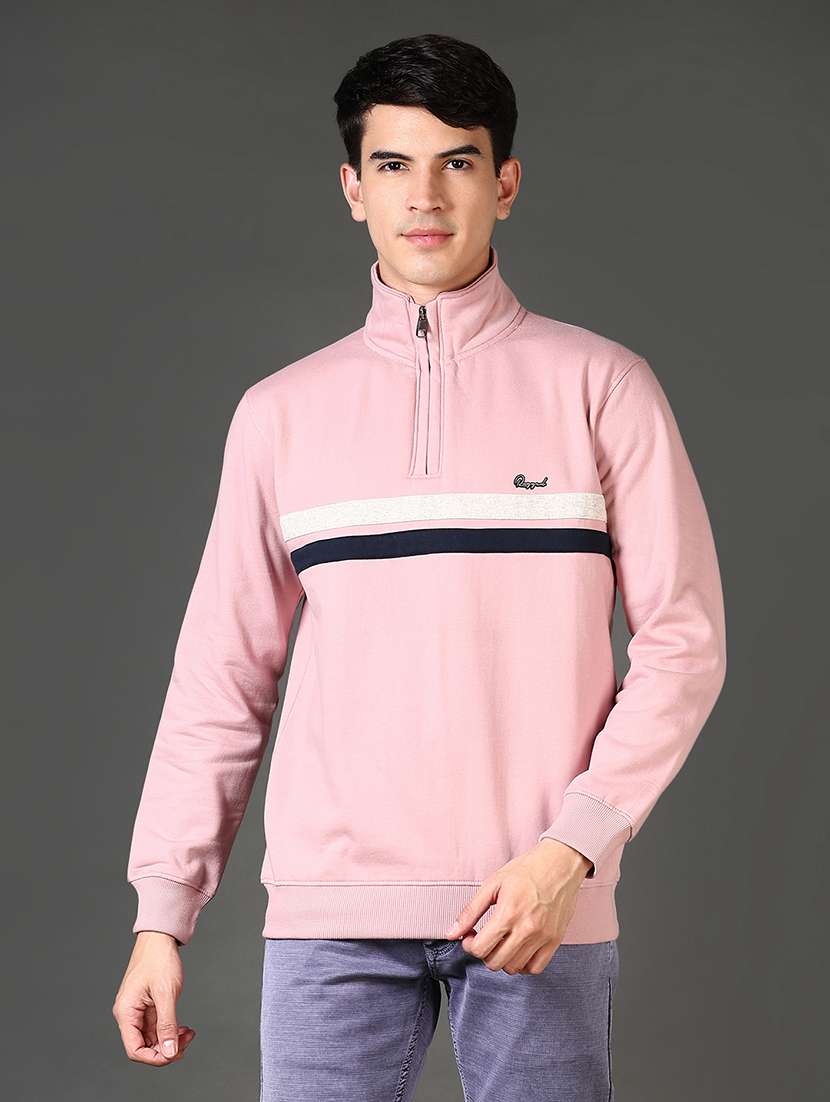 men striped long sleeve regular fit sweatshirt