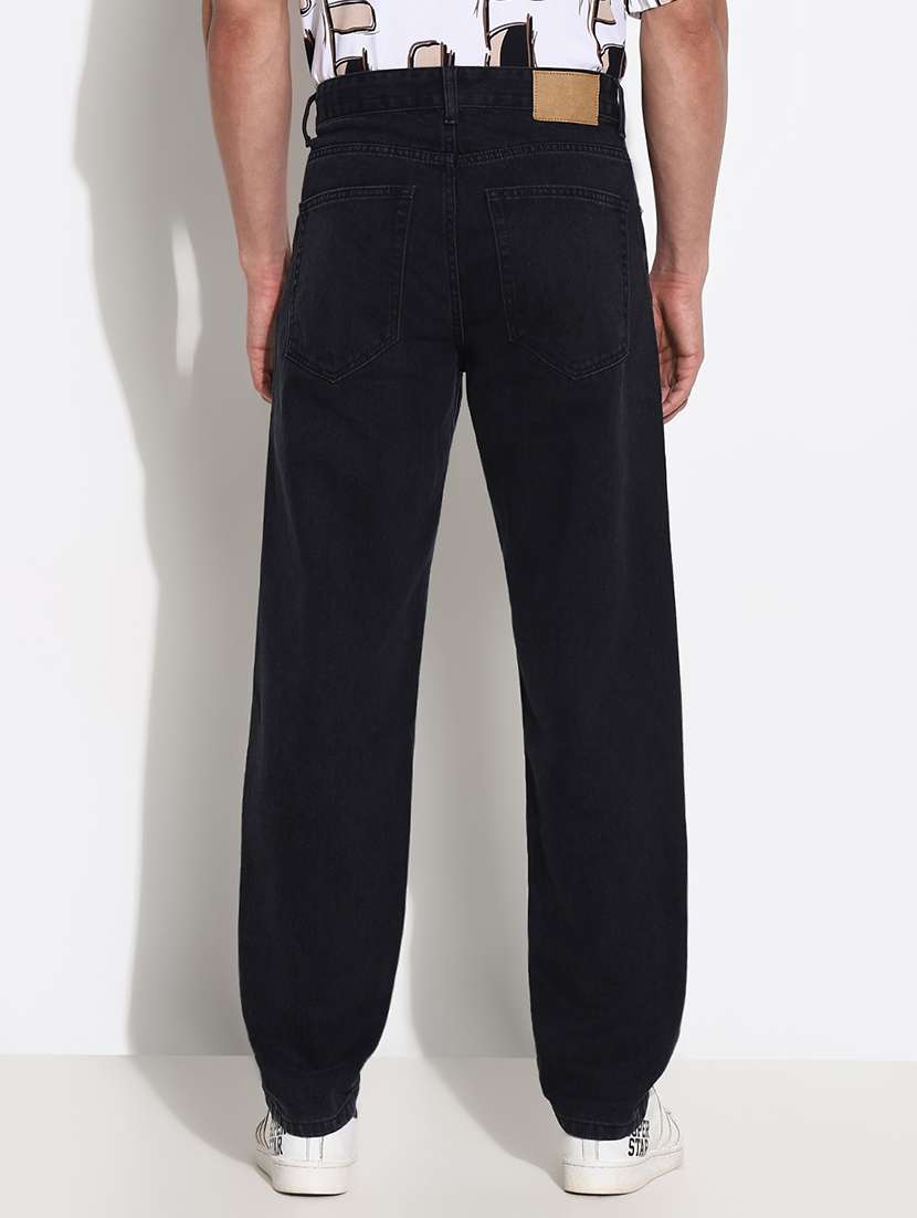 men mid rise straight fit plain denim jean - 21661333 -  Standard Image - 2