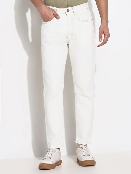 men mid rise straight fit plain denim jean - 21661334 -  Standard Image - 0