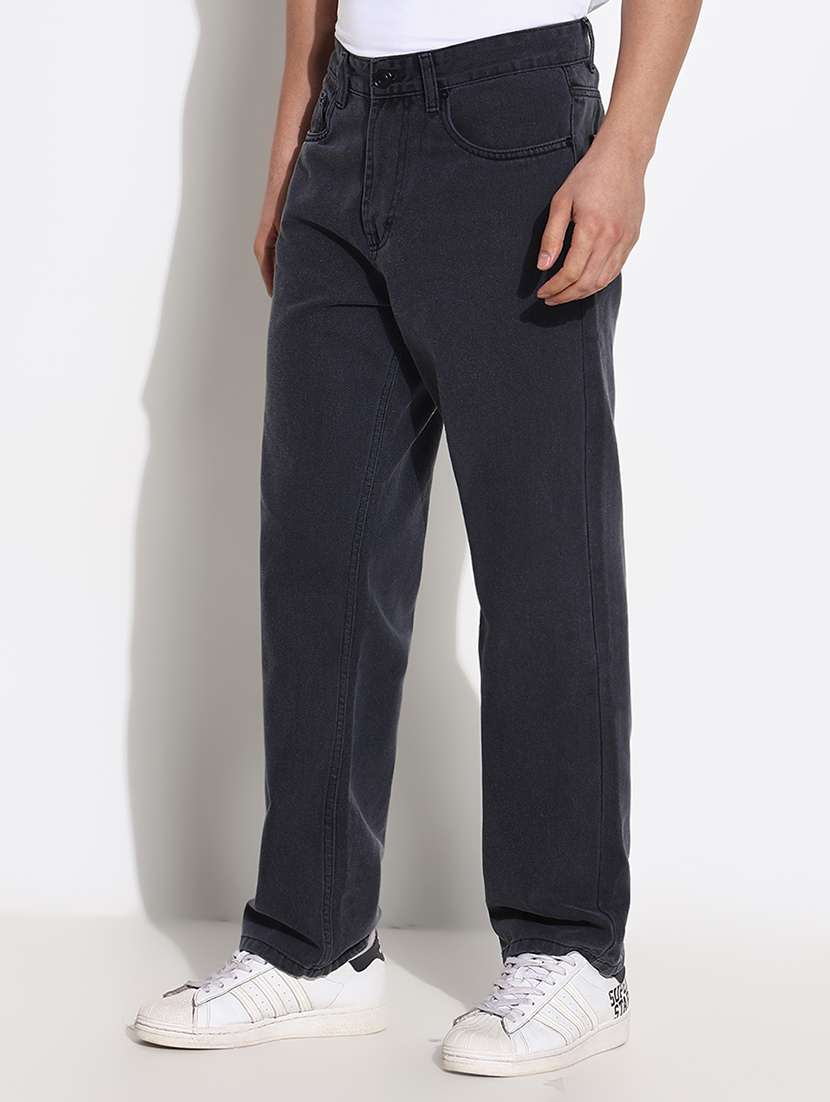 men mid rise straight fit plain denim jean - 21661337 - Standard Image - 2