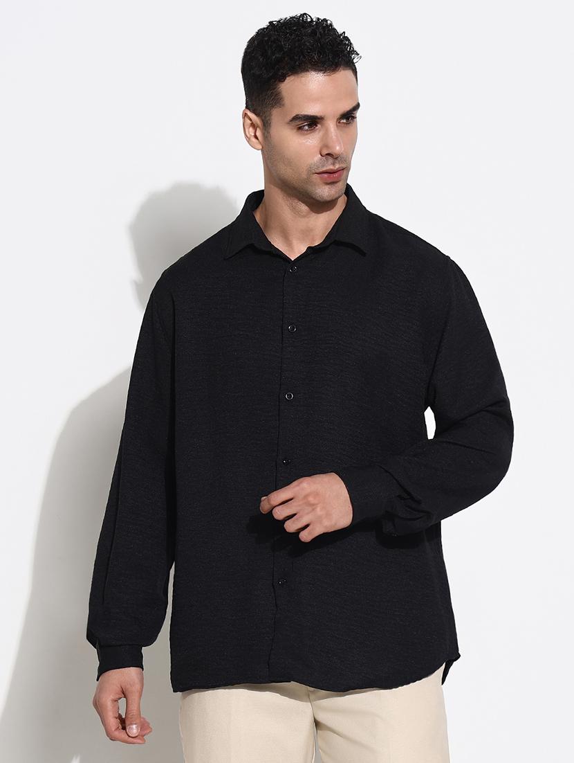 men long sleeves solid casual shirt - 21661424 - Zoom Image - 0