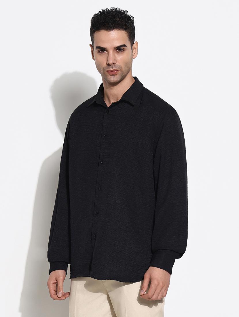 men long sleeves solid casual shirt - 21661424 - Standard Image - 2