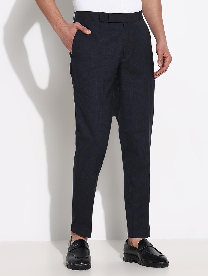 men mid rise solid flat front formal trouser - 21661429 - Standard Image - 2