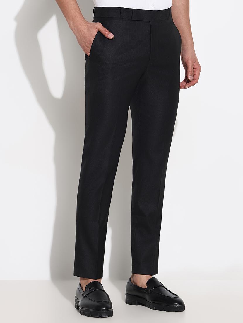 men mid rise striped flat front formal trouser - 21661431 - Standard Image - 2