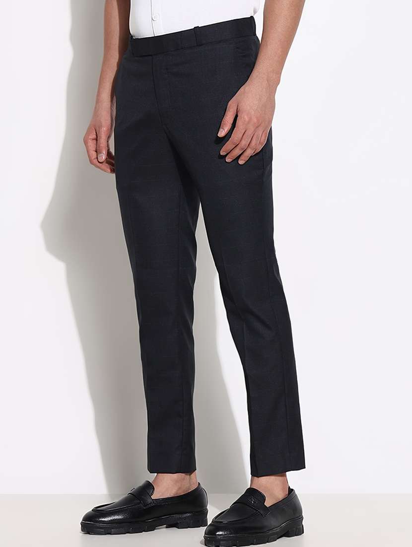 men mid rise solid flat front formal trouser - 21661436 -  Standard Image - 2