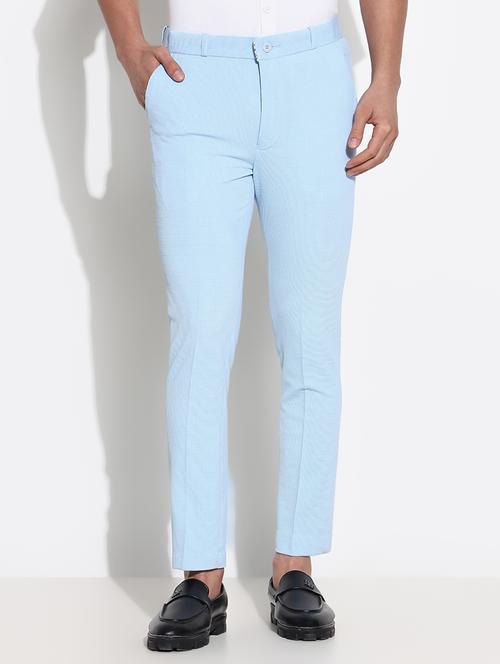 men mid rise solid flat front formal trouser - 21661441 - Standard Image - 0