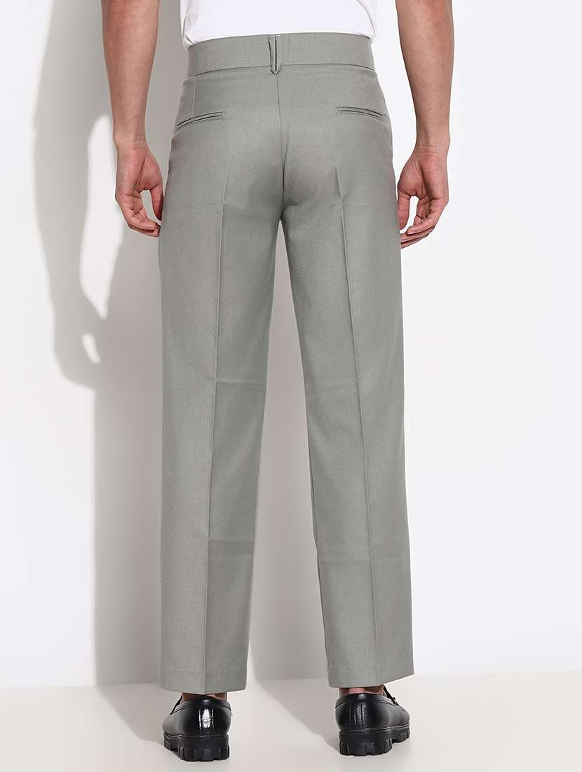 men solid mid rise loose fit trouser - 21661450 -  Standard Image - 2
