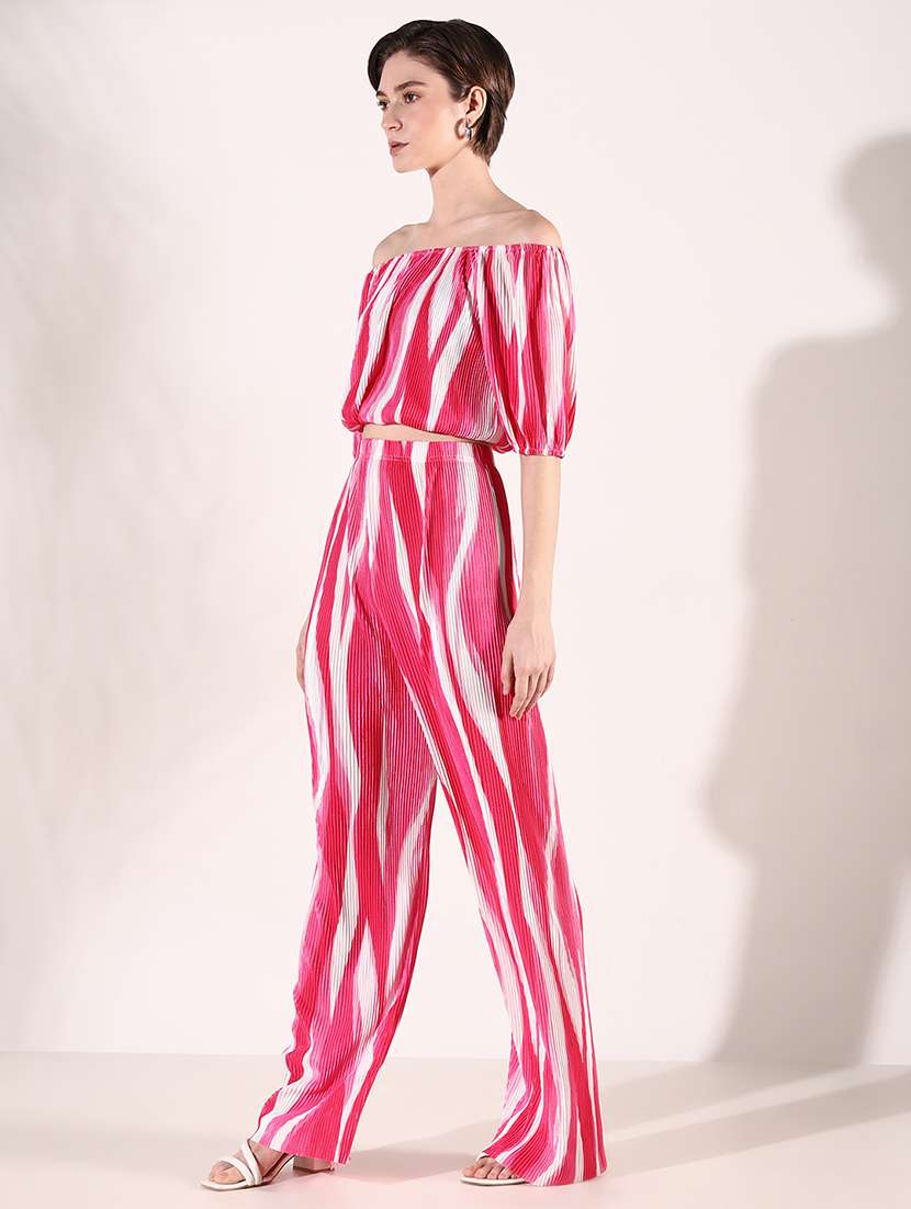 women printed top and trouser co-ord set - 21661455 -  Standard Image - 2