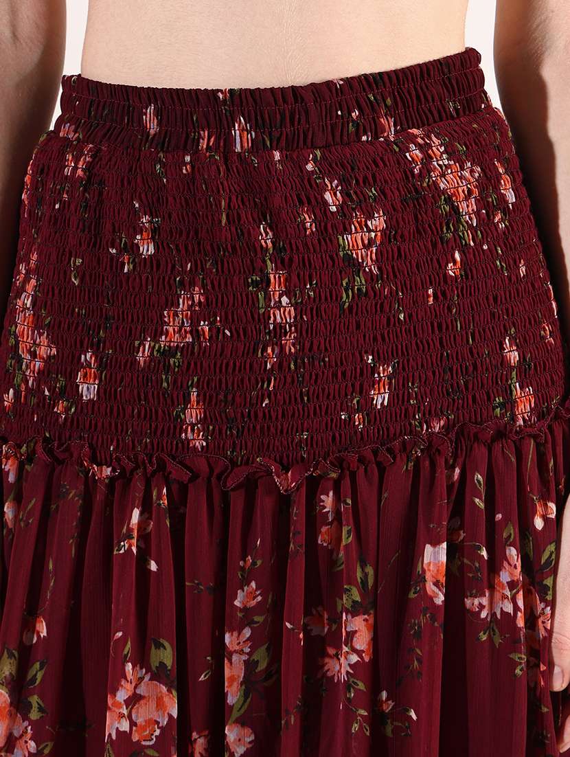 women floral top and skirt co-ords set with shrug - 21661459 -  Standard Image - 7