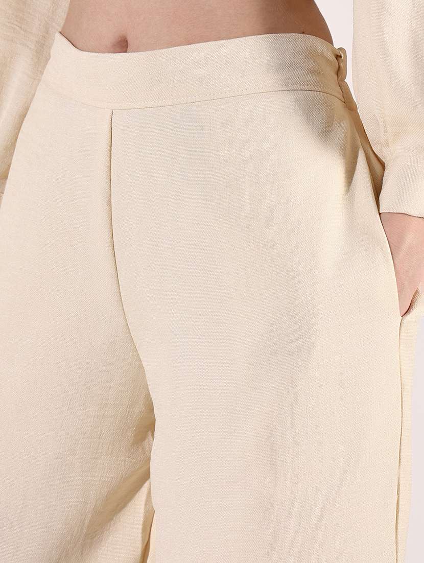 women solid top and trouser co-ords  set - 21661466 -  Standard Image - 7