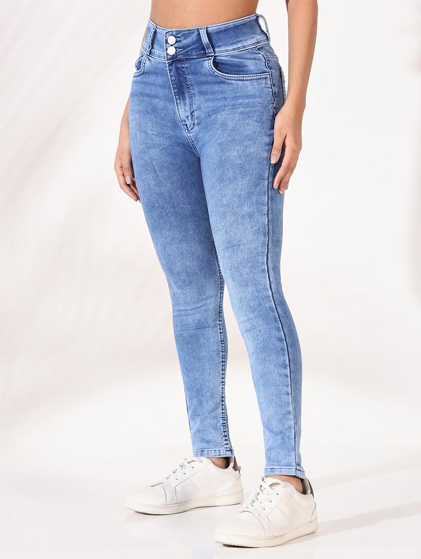 women high rise denim jeans - 21661514 - Standard Image - 2