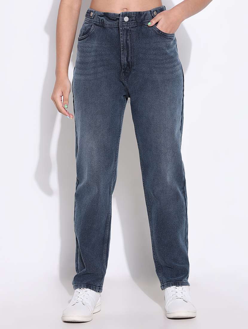 women mid rise denim jeans