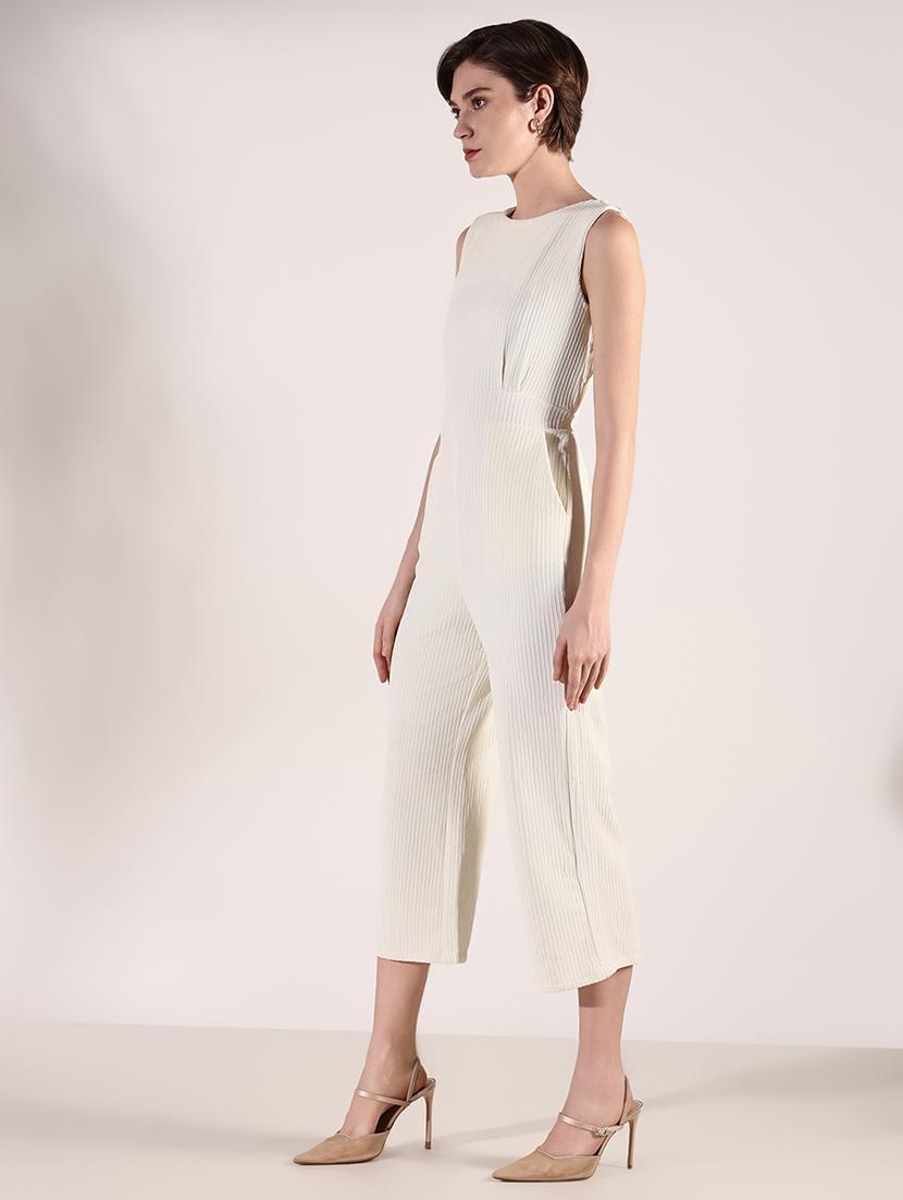 women solid sleeveless calf length jumpsuit - 21661523 - Standard Image - 2