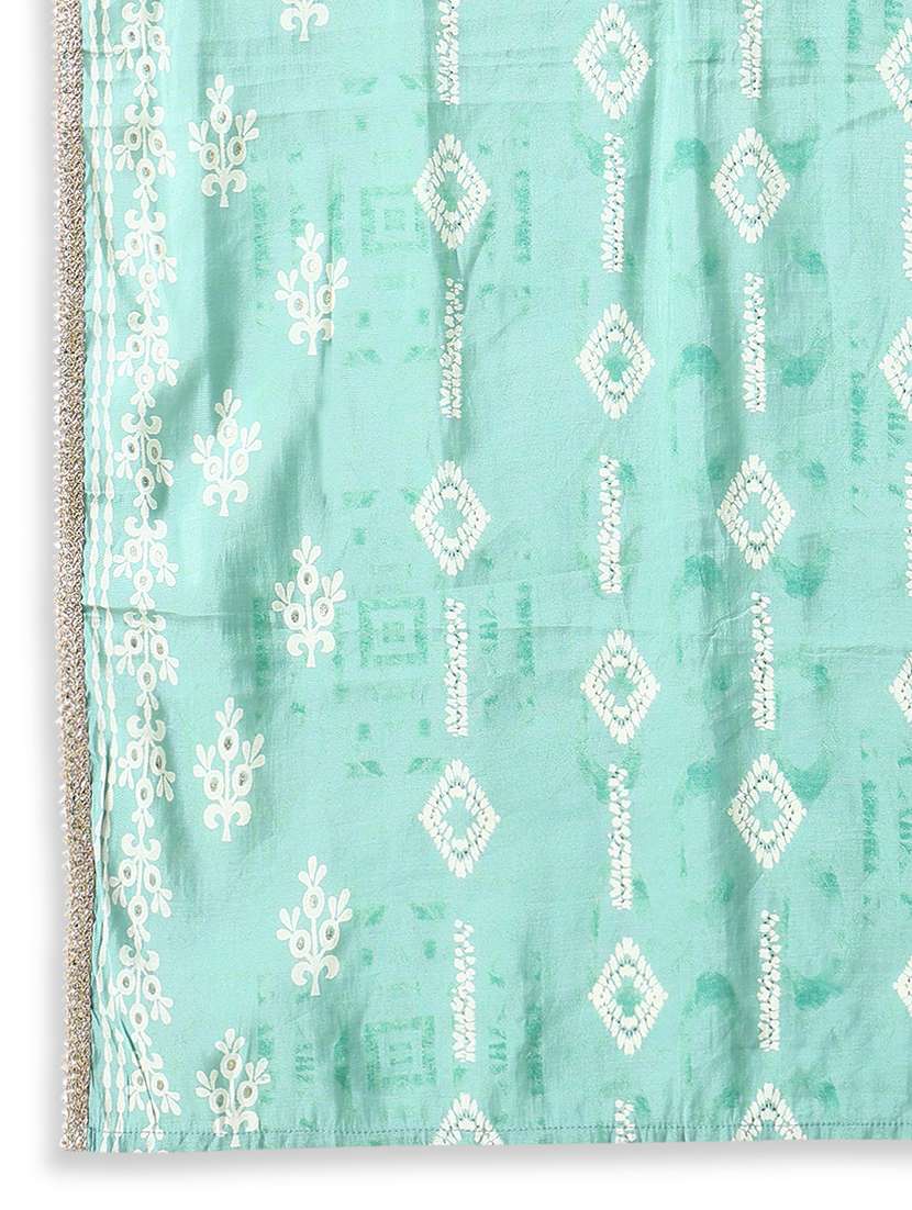 women three quarter sleeve kurta pant with dupatta set - 21661582 -  Standard Image - 7