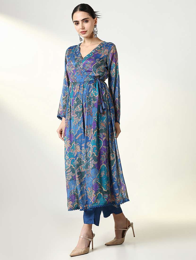 women floral kurta pant set with dupatta - 21661587 -  Standard Image - 2
