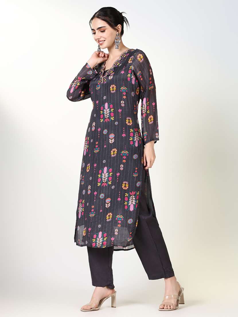 women floral printed kurta pant set with dupatta - 21661588 -  Standard Image - 2