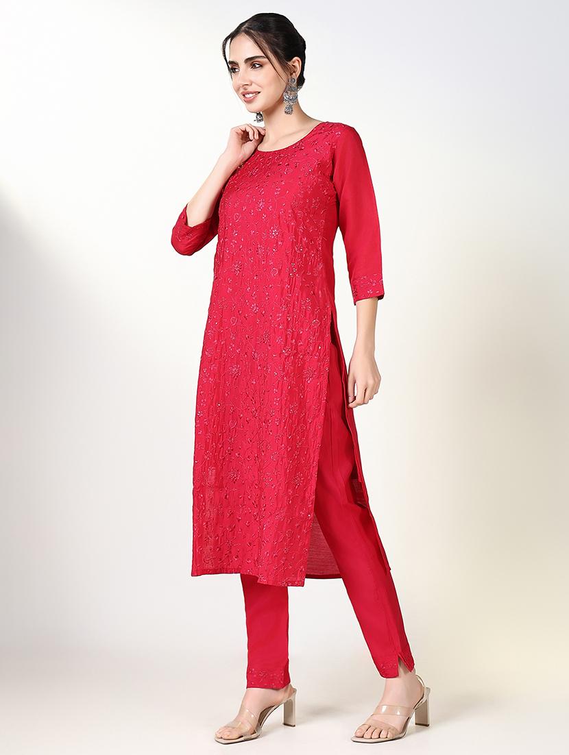women embroidered kurta pant set with dupatta - 21661659 - Standard Image - 2