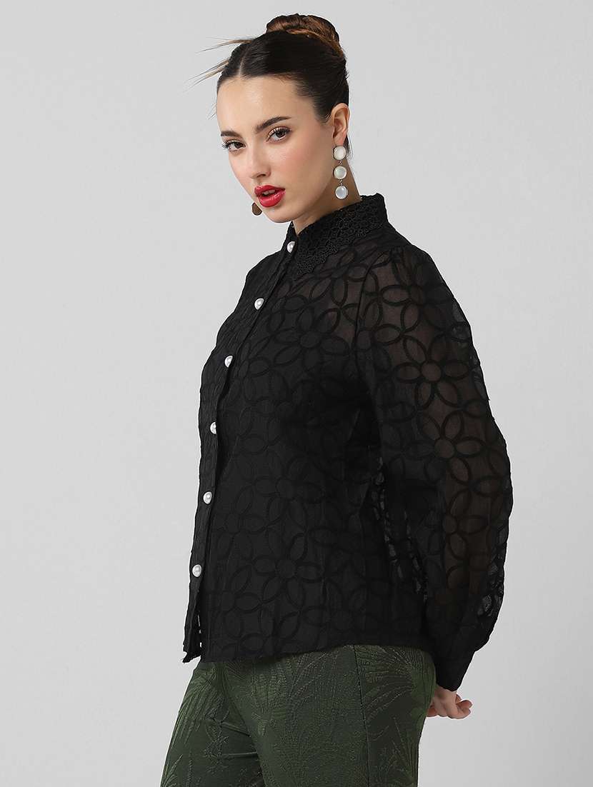 women self designed collared shirt with slip - 21661703 -  Standard Image - 2