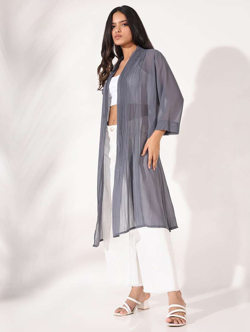 women solid long shrug - 21661721 -  Standard Image - 2