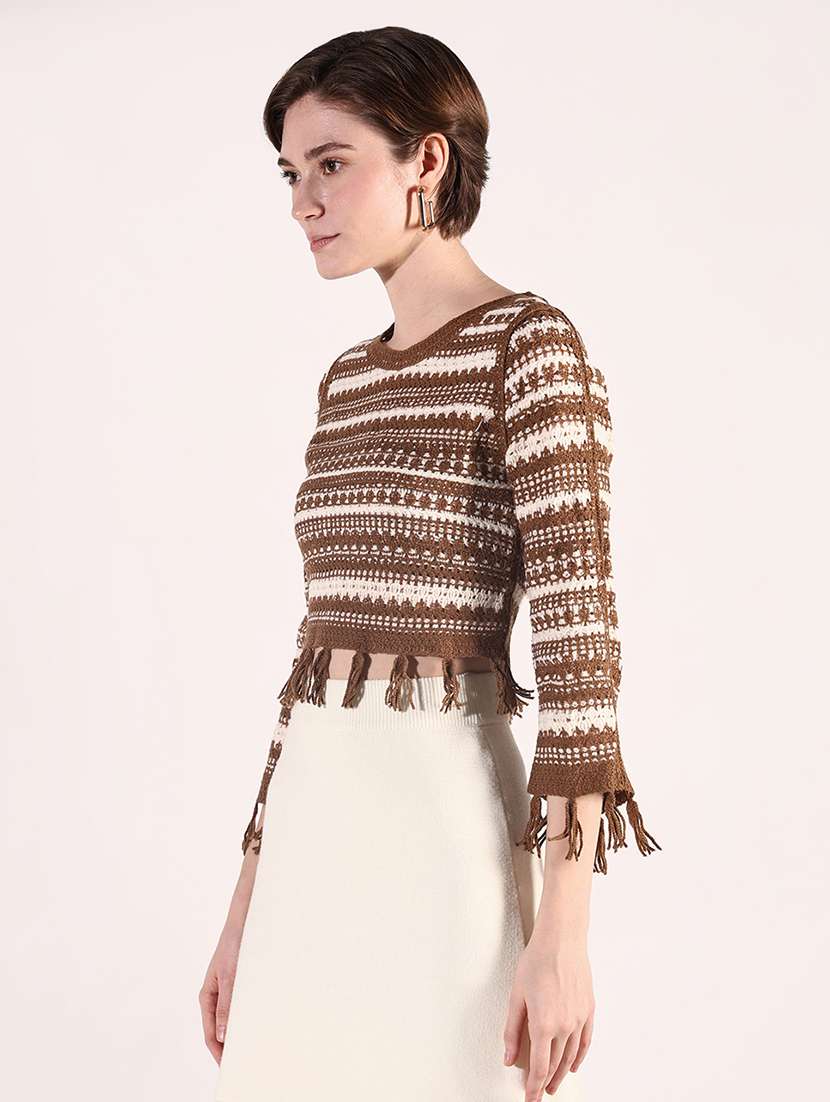 women crochet detailed crop top - 21661764 -  Standard Image - 2