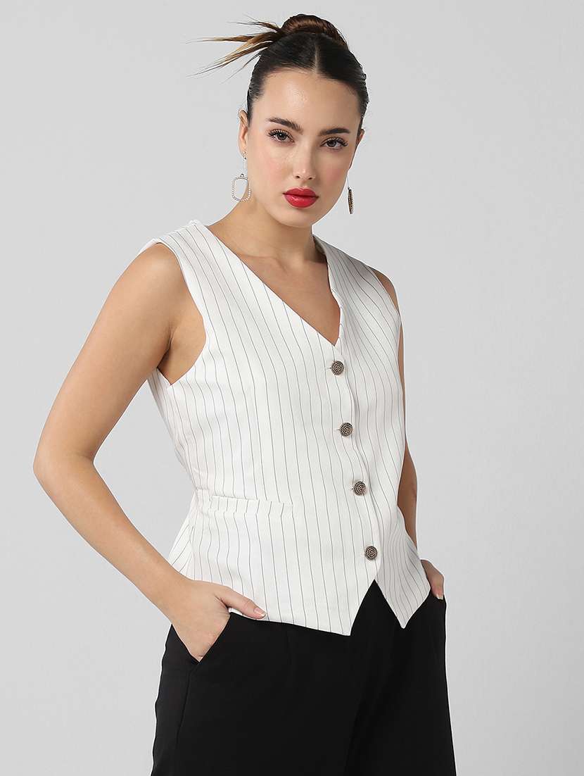 women solid sleeveless vest top - 21661775 -  Standard Image - 2