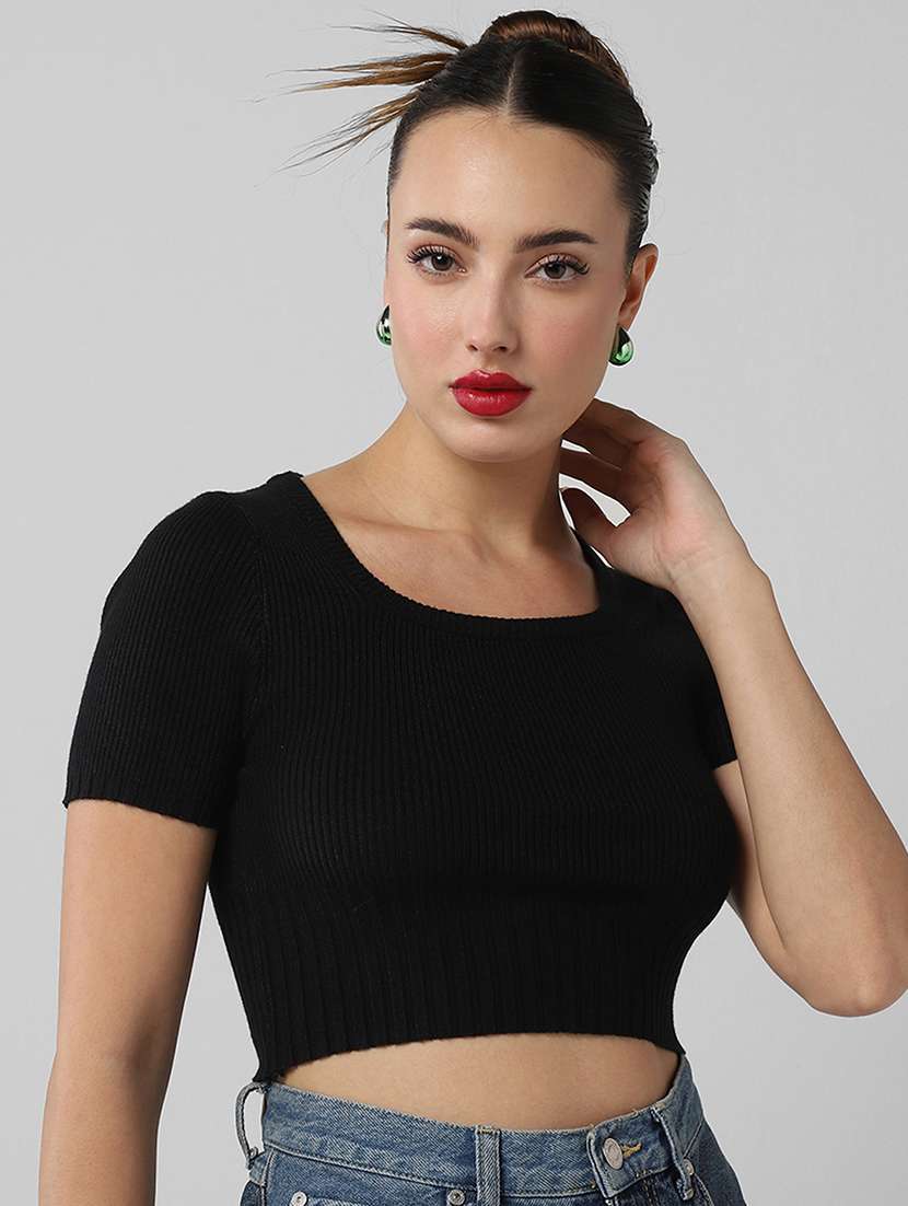 women solid short sleeves top - 21661781 - Standard Image - 7