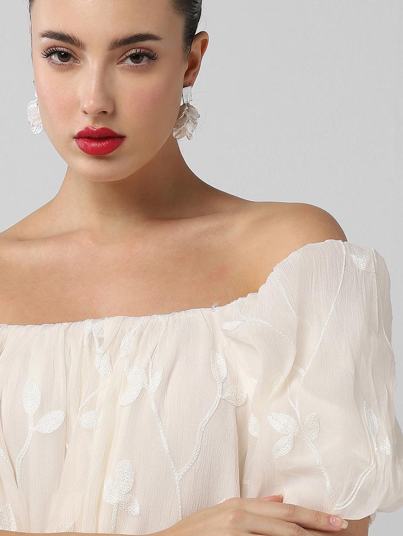 women self designed off shoulder regular top - 21661788 - Standard Image - 7