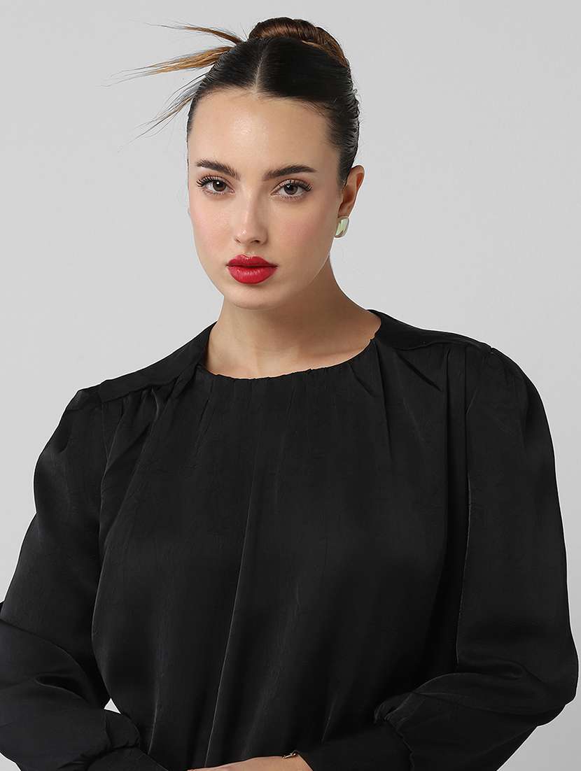 women solid long sleeves regular top - 21661789 - Standard Image - 7
