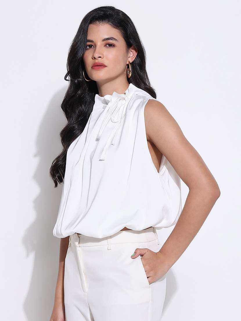 women mock neck sleeveless regular top - 21661813 -  Standard Image - 2