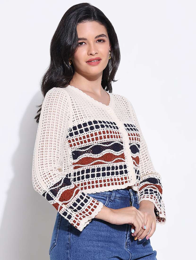 women crochet detailed crop top - 21661829 -  Standard Image - 2