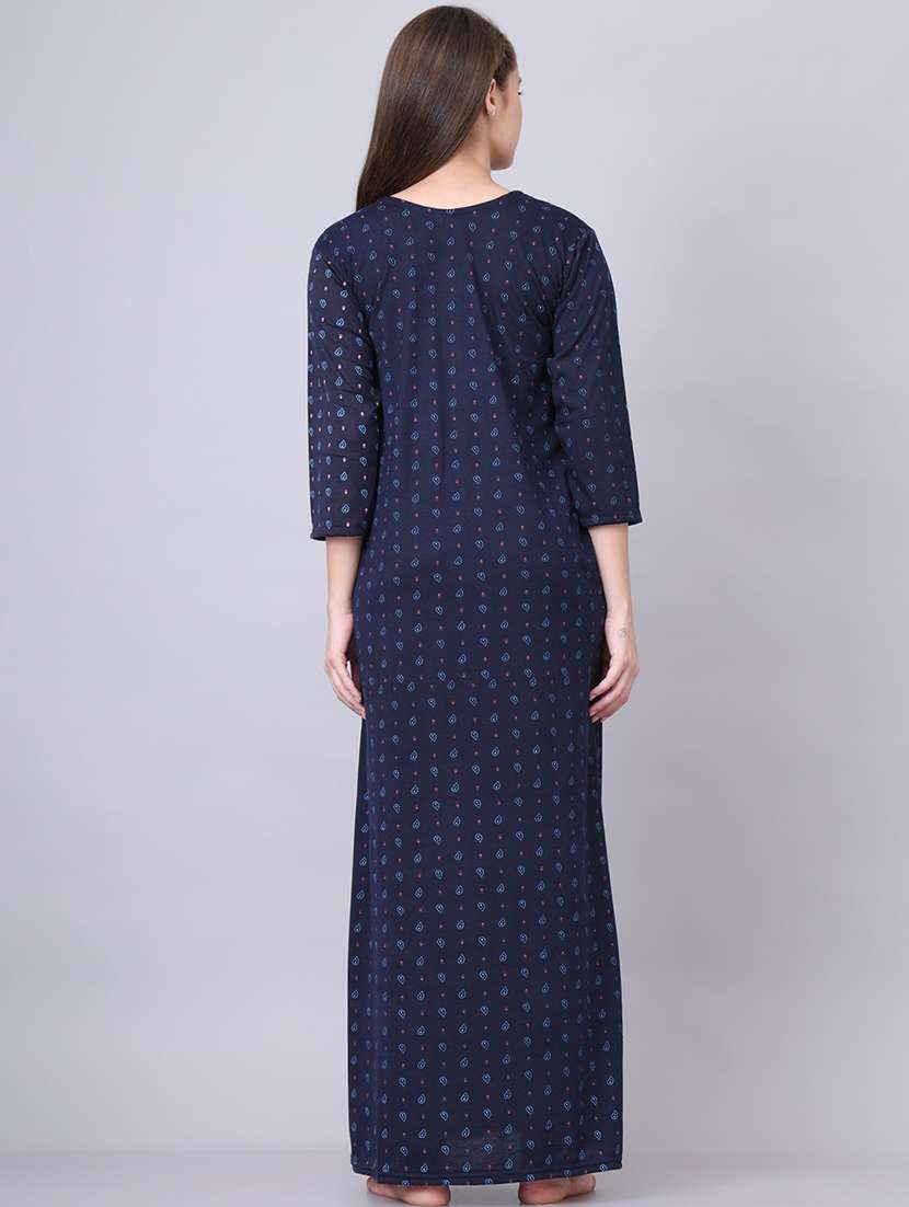 women printed round neck nighty - 21661848 -  Standard Image - 2