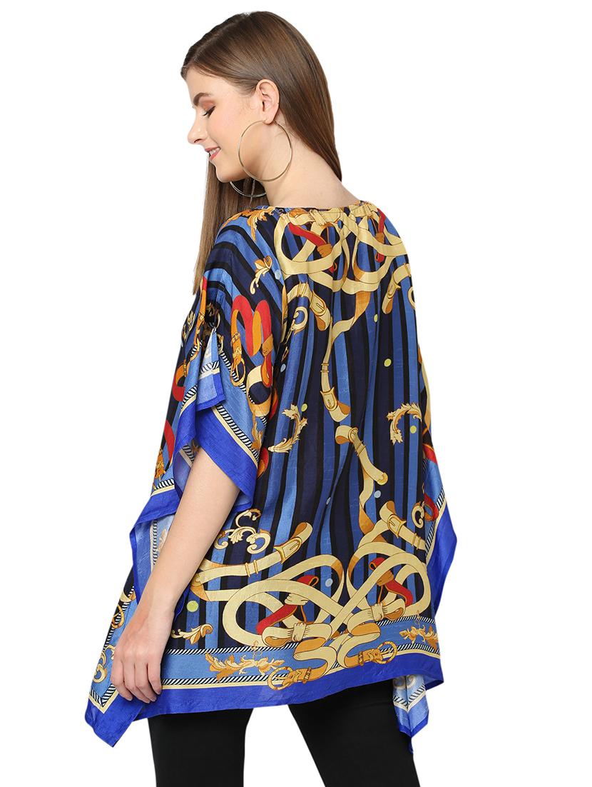 women printed relaxed fit kaftan tunic - 21661950 - Standard Image - 2