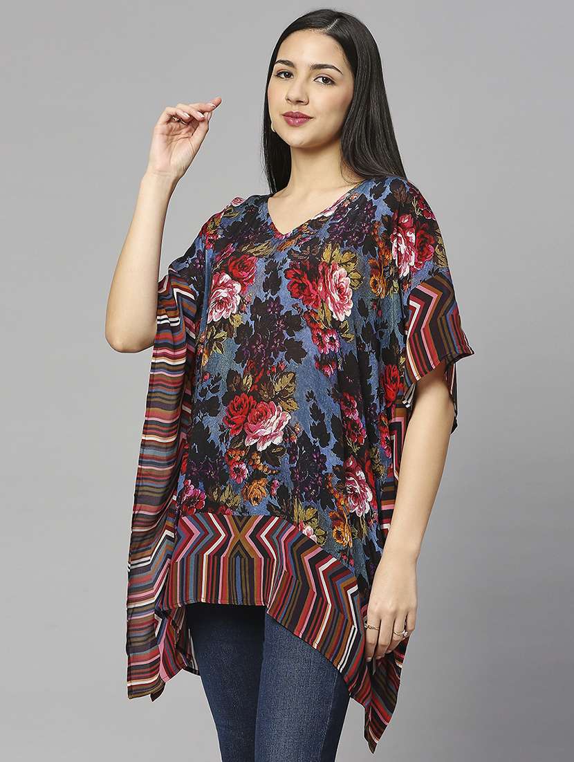 women floral print relaxed fit kaftan tunic - 21662006 -  Standard Image - 2