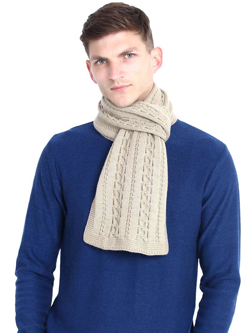stylish winter knit self design muffler for men - 21662217 -  Standard Image - 2