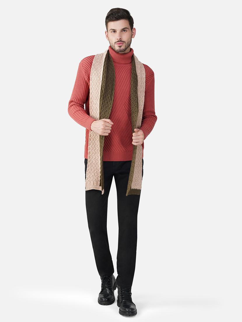 stylish winter knit muffler for men - 21662246 - Standard Image - 2