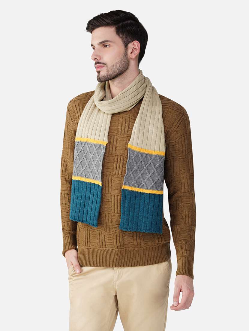 stylish winter knit muffler for men - 21662247 -  Standard Image - 2