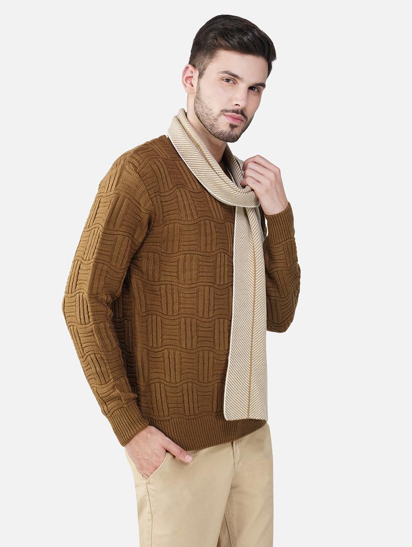 stylish winter knit muffler for men - 21662248 - Standard Image - 2