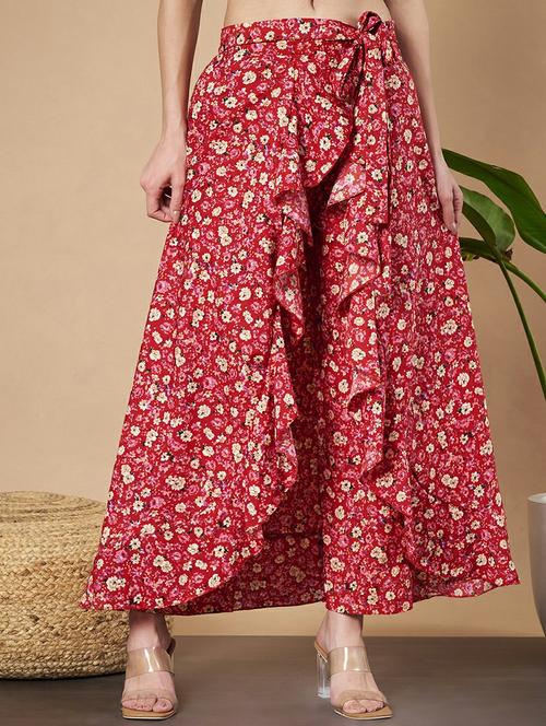 women florals printed wrap skirt - 21662317 - Standard Image - 0