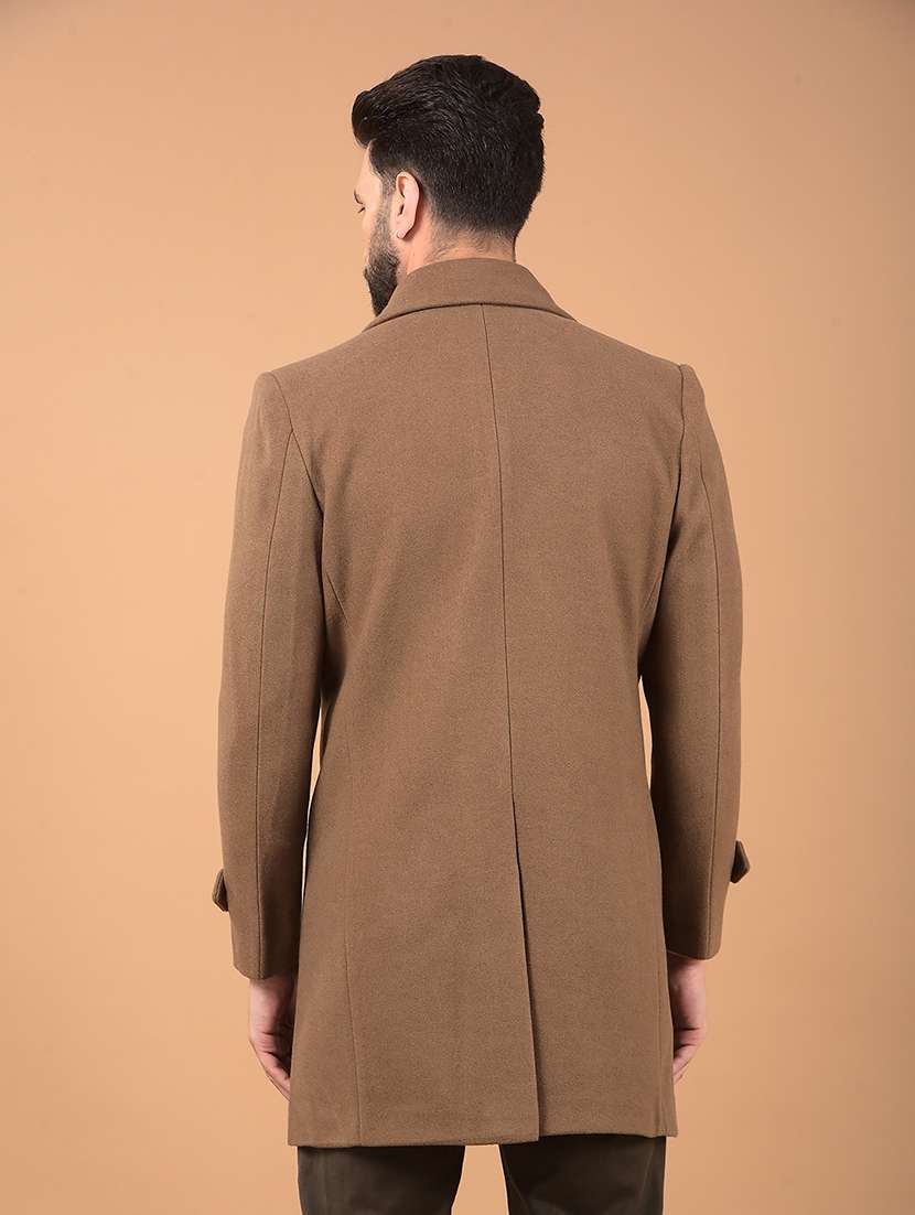 men solid single breasted longline casual blazer - 21662340 -  Standard Image - 2