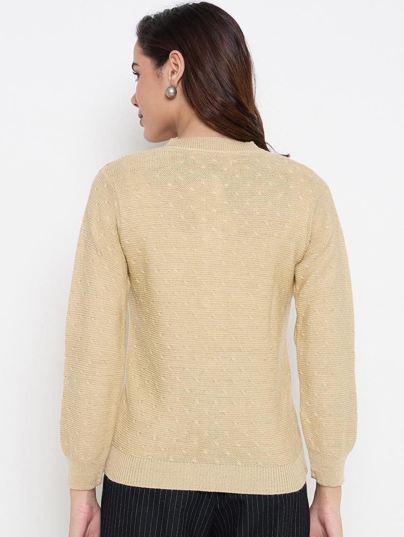 women long sleeves self design cardigan - 21662543 - Standard Image - 2
