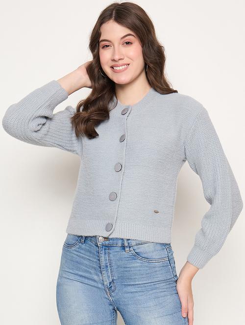 women long sleeves self design cardigan - 21662551 -  Standard Image - 0