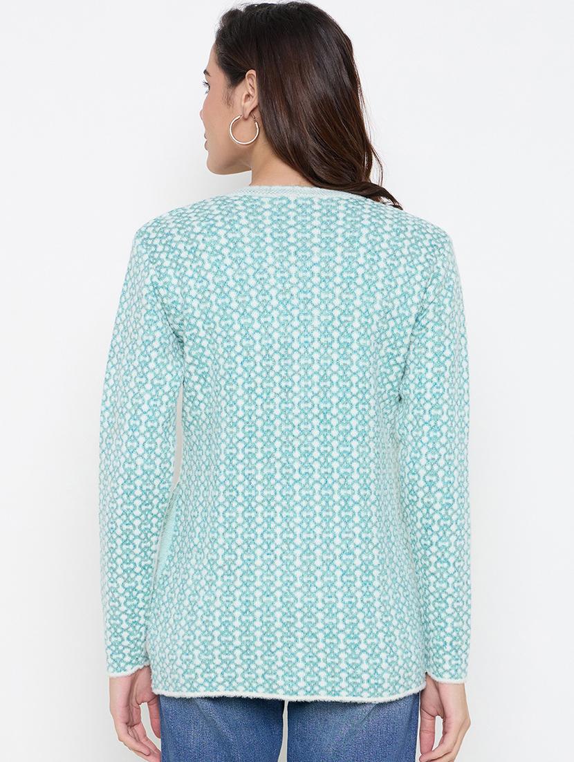 women long sleeves self design cardigan - 21662559 - Standard Image - 2