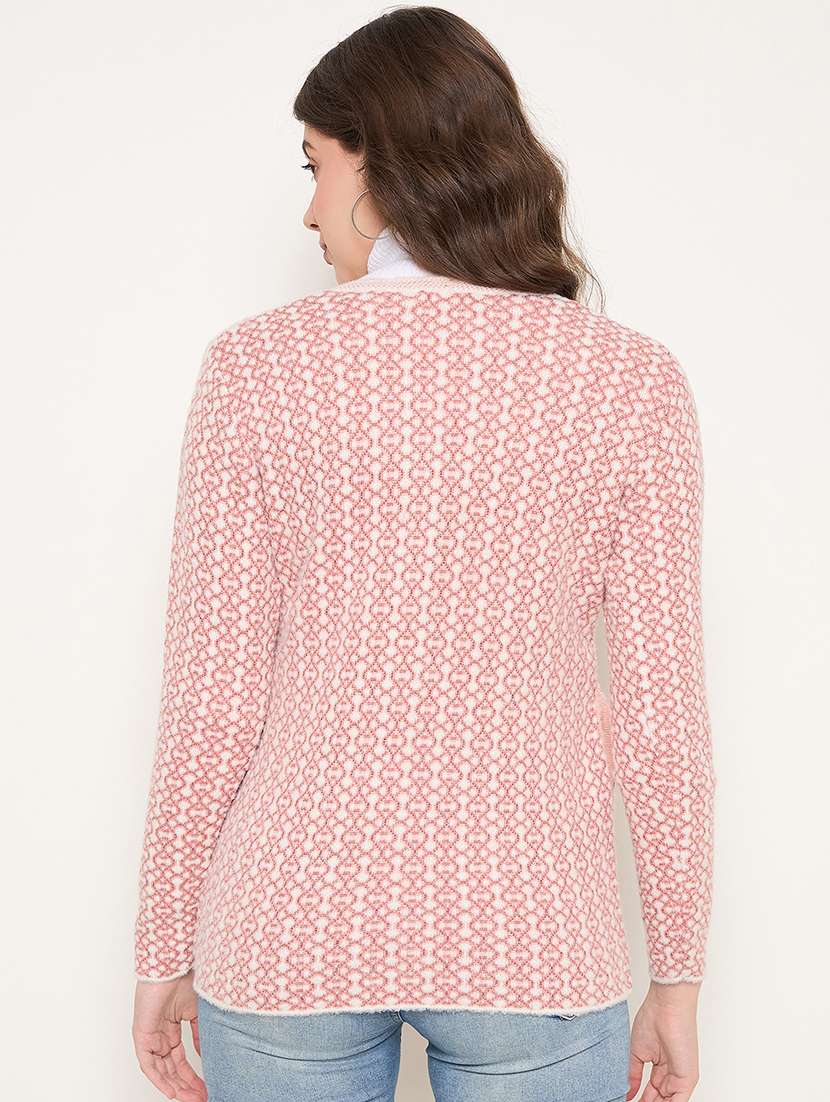 women long sleeves self design cardigan - 21662561 - Standard Image - 2