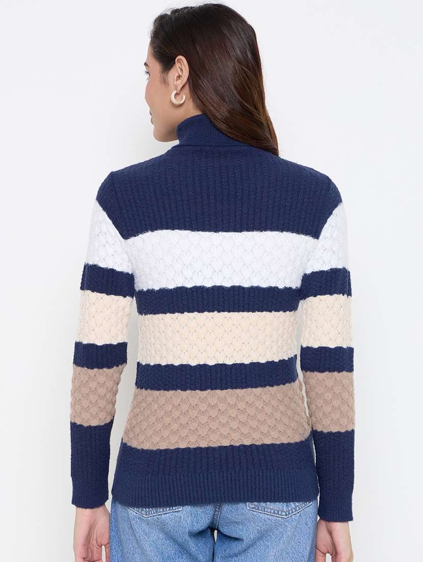 women long sleeves striped pullover - 21662568 -  Standard Image - 2