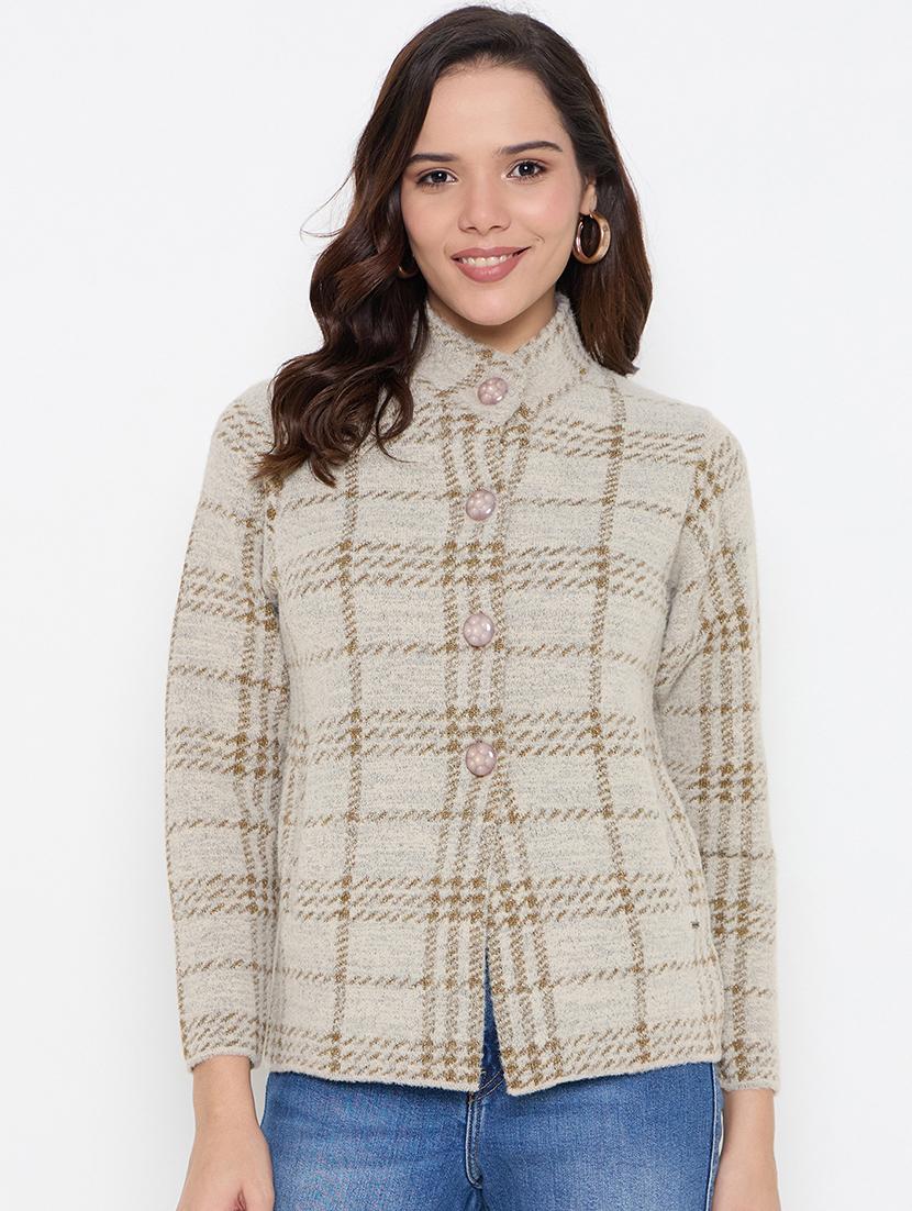 women long sleeves self design cardigan - 21662577 - Zoom Image - 0