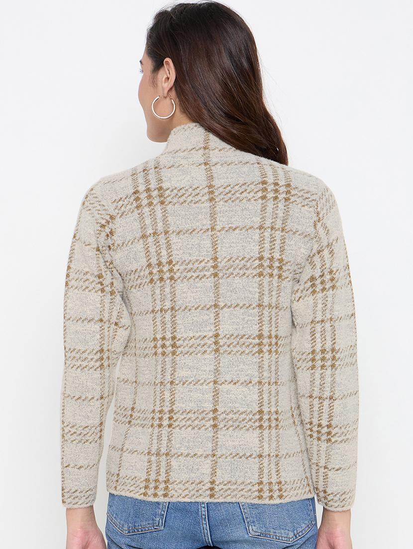 women long sleeves self design cardigan - 21662577 - Standard Image - 2