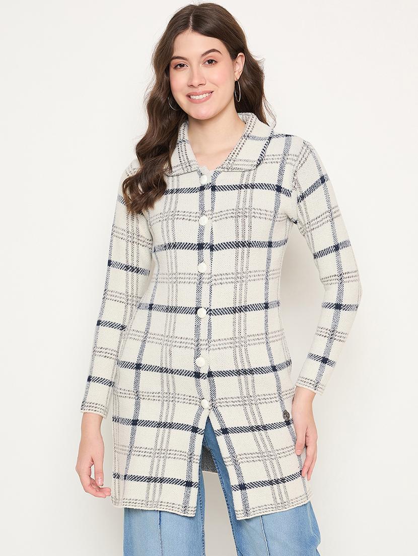 women long sleeves self design cardigan - 21662583 - Zoom Image - 0