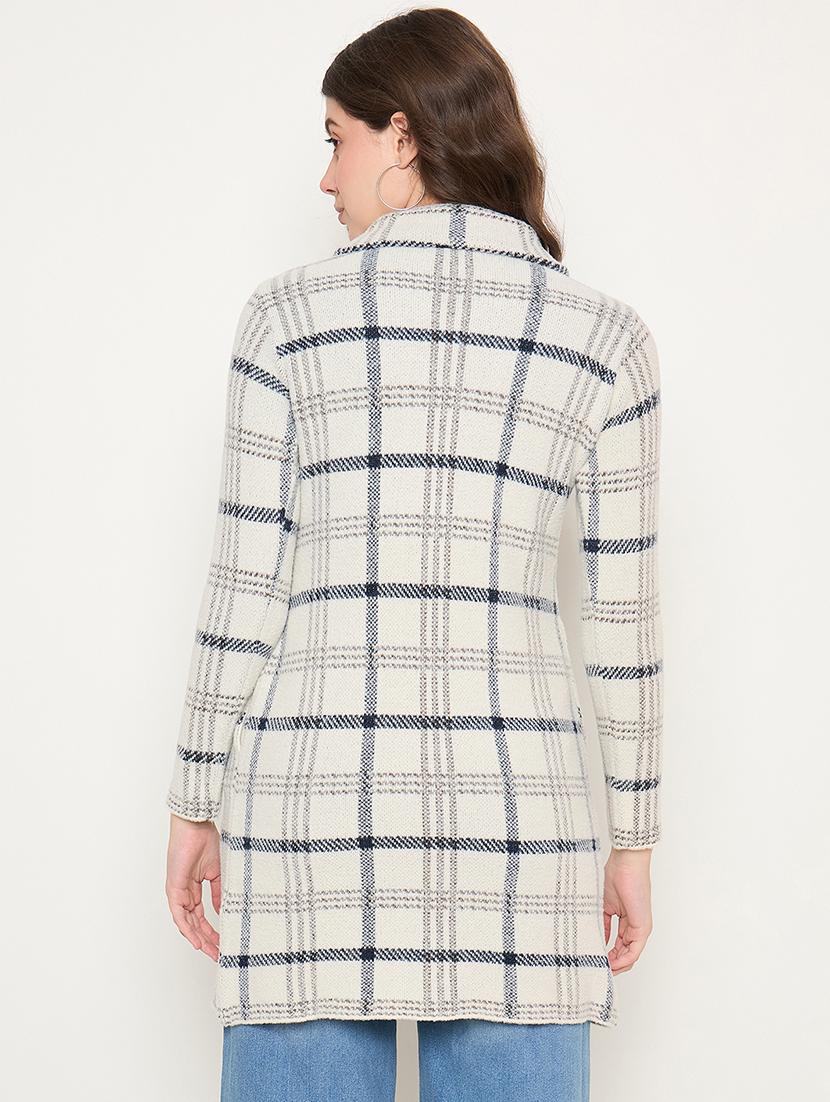 women long sleeves self design cardigan - 21662583 - Standard Image - 2