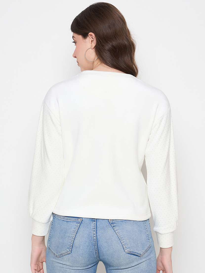 women long sleeves chest print sweatshirt - 21662591 -  Standard Image - 2